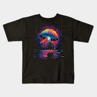 Albatross Rainy Day With Umbrella Kids T-Shirt